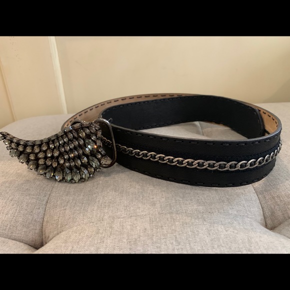 Ermanno Scervino Other - Ermanno Scervino jeweled angel wing leather belt